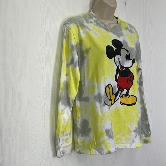 Disney - Mickey Mouse Graphic Colorful Tye Dye Long Sleeve Shirt Size Small - Picture 3 of 7